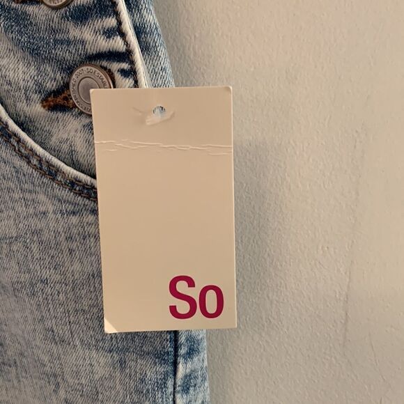 So denim distressed overalls Size 16 Kids NWT - Picture 6 of 12